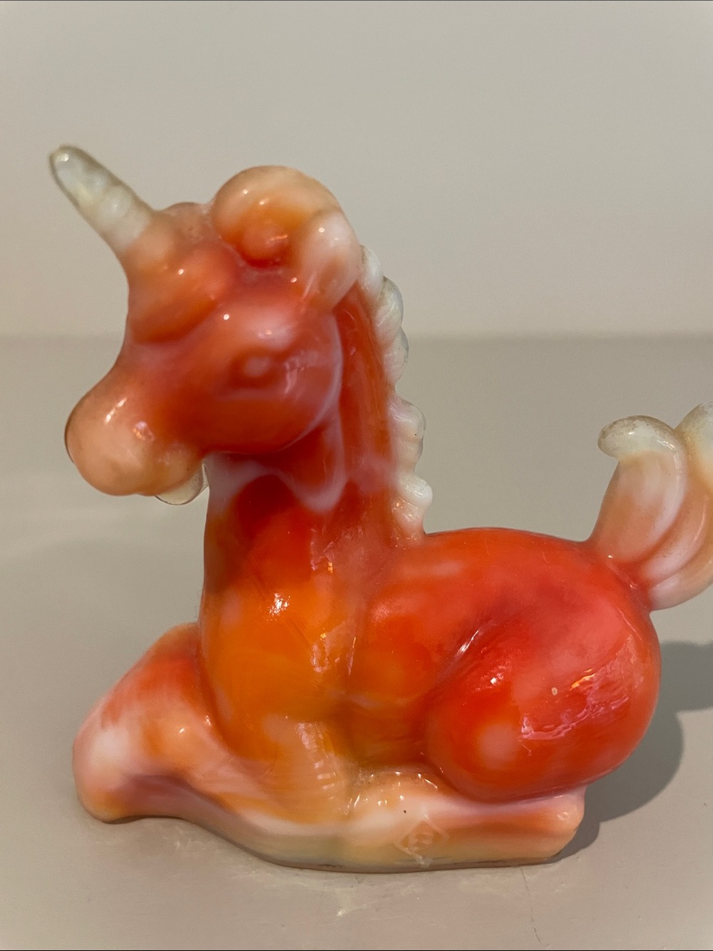 Boyd glass unicorn-Indian orange